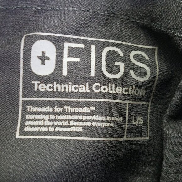 Figs Axim Cargo Scrub Pants Men's L Black Technical Collection Medical Flaws - Picture 12 of 16
